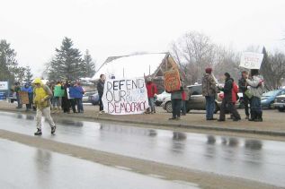 Bill C-51 protest rally in Bancroft